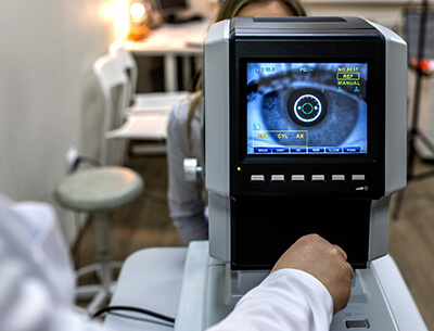 Doctor Scanning a Patient's Eye