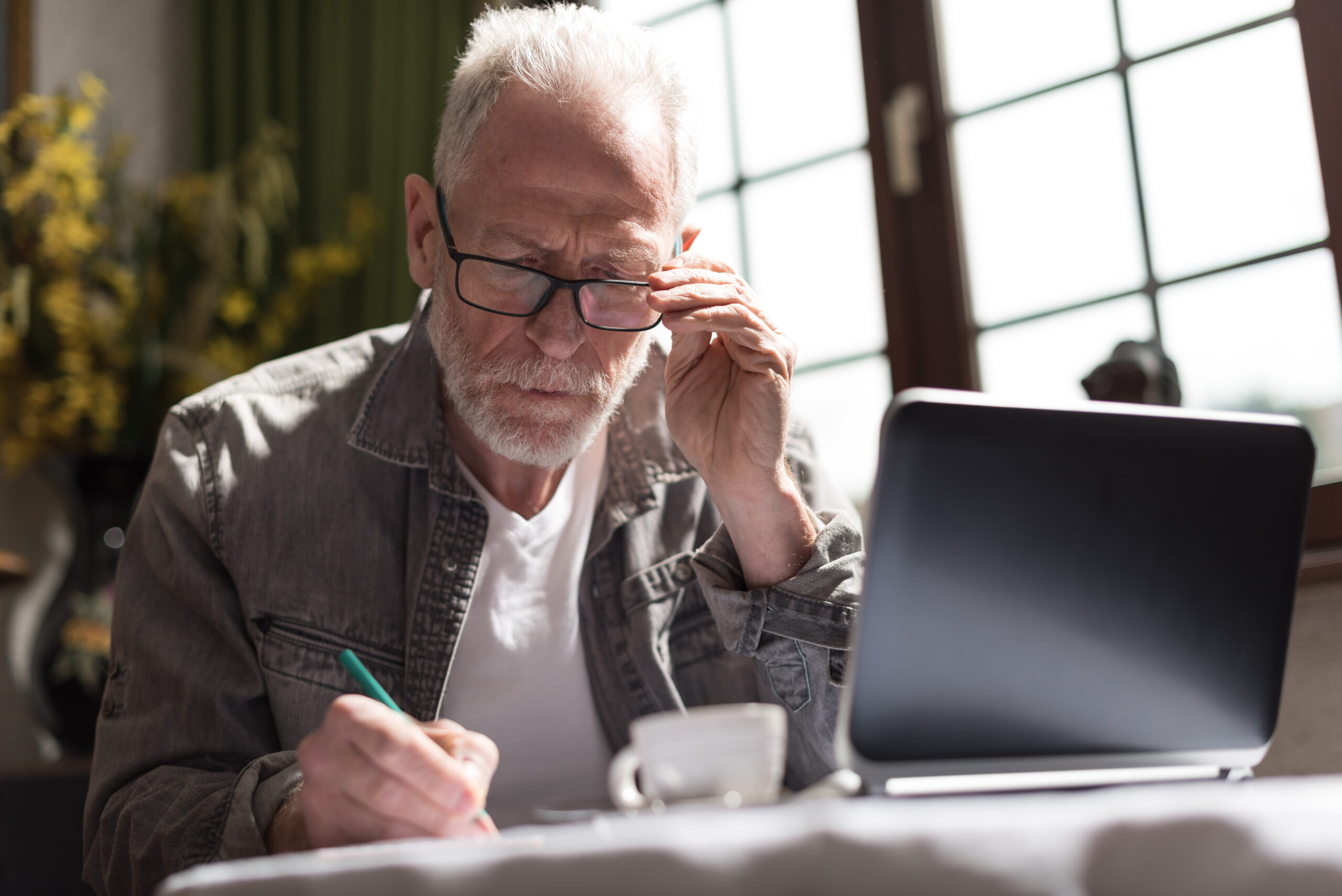 man using laptop 